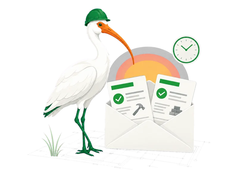 Ibis-Illustration: tägliche E-Mail mit den besten passenden Ausschreibungen